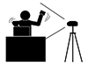 YouTuber | Product Introduction | Shooting Site-Free Pictogram | Black and White Illustration