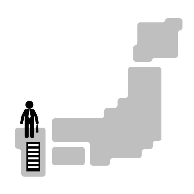 会社九州 - 挿絵/クリップアート/フリー/写真/アイコン/白黒/シンプル