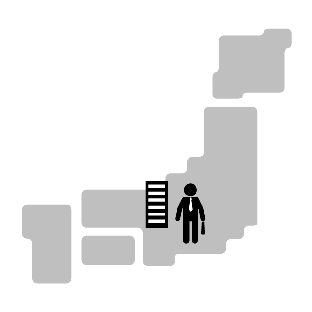 大阪で営業展開 - 挿絵/クリップアート/フリー/写真/アイコン/白黒/シンプル