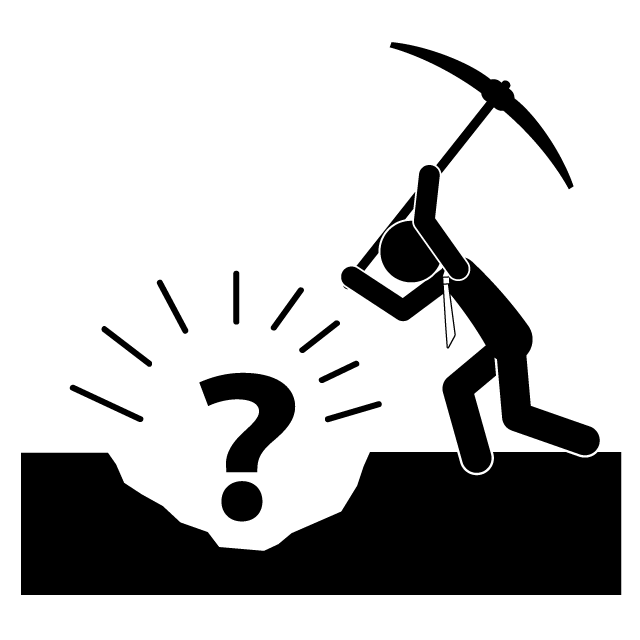 発見 - 挿絵/クリップアート/フリー/写真/アイコン/白黒/シンプル