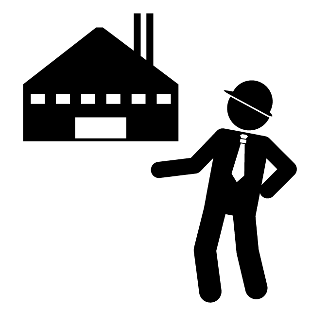 現場 - 挿絵/クリップアート/フリー/写真/アイコン/白黒/シンプル