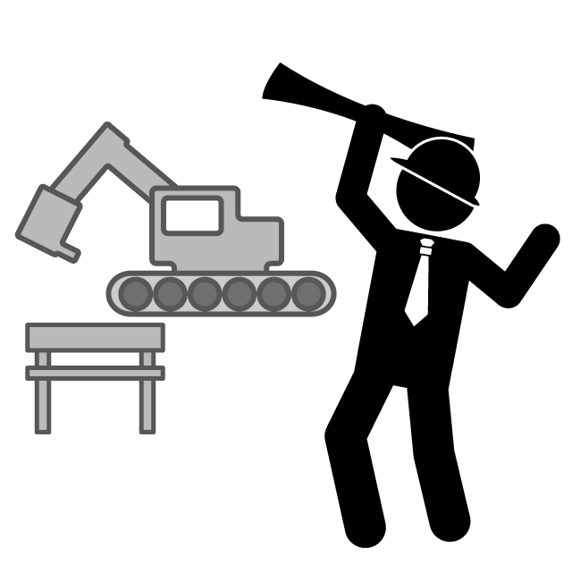 監督 - 挿絵/クリップアート/フリー/写真/アイコン/白黒/シンプル