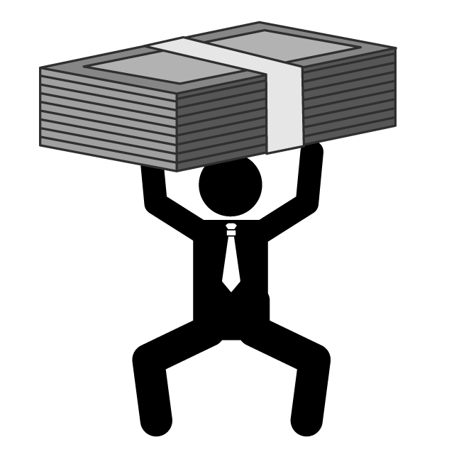大金 - 挿絵/クリップアート/フリー/写真/アイコン/白黒/シンプル