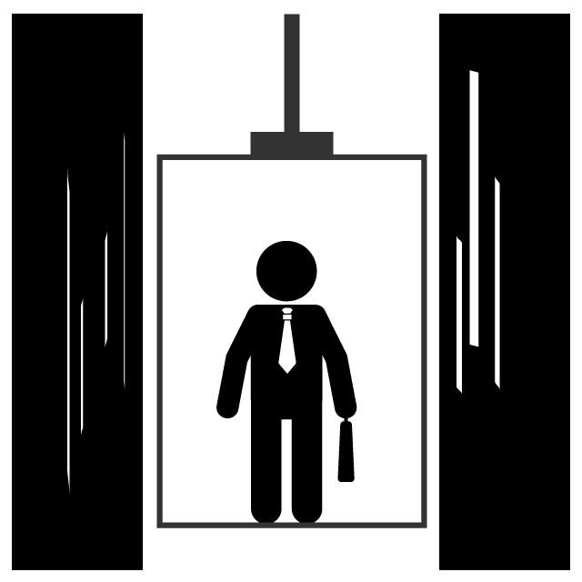 エレベーター - 挿絵/クリップアート/フリー/写真/アイコン/白黒/シンプル