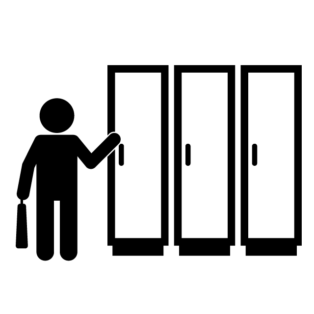 ロッカー - 挿絵/クリップアート/フリー/写真/アイコン/白黒/シンプル