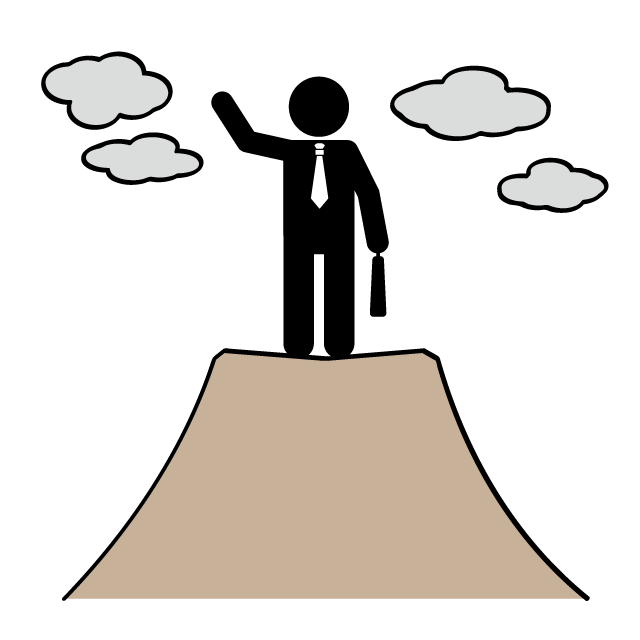 登る - 挿絵/クリップアート/フリー/写真/アイコン/白黒/シンプル