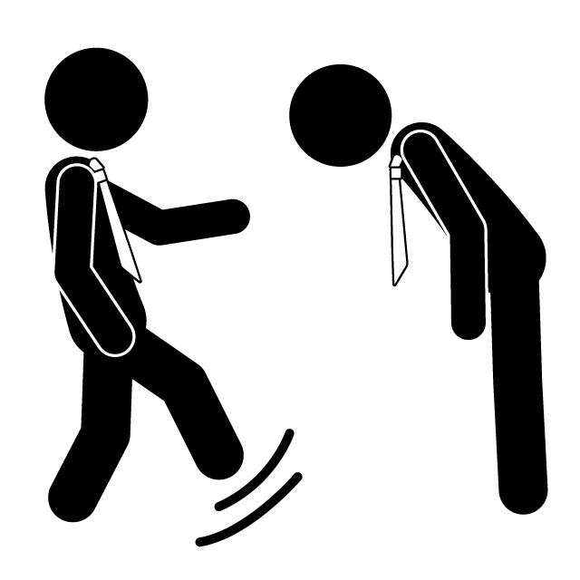 態度がわるい - 挿絵/クリップアート/フリー/写真/アイコン/白黒/シンプル