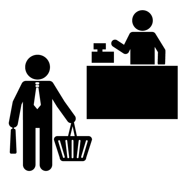 スーパー - 挿絵/クリップアート/フリー/写真/アイコン/白黒/シンプル