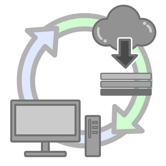 パソコン - 挿絵/クリップアート/フリー/写真/アイコン/白黒/シンプル