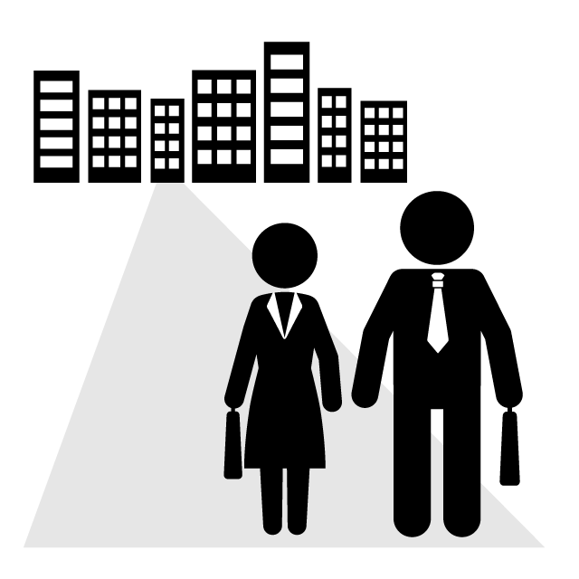 営業 - 挿絵/クリップアート/フリー/写真/アイコン/白黒/シンプル