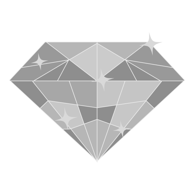 ダイヤモンド｜結婚指輪｜記念日｜高価 - シンプル / クリップアート / アイコン / イラスト / 無料 / 白黒 / 二色 / PNG形式：背景透明