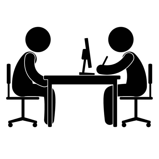 結婚相談所｜結活｜結婚紹介所｜お見合い - シンプル / クリップアート / アイコン / イラスト / 無料 / 白黒 / 二色 / PNG形式：背景透明