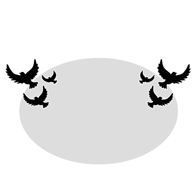 メッセージボード｜お祝い｜ハト｜ビンク - シンプル / クリップアート / アイコン / イラスト / 無料 / 白黒 / 二色 / PNG形式：背景透明