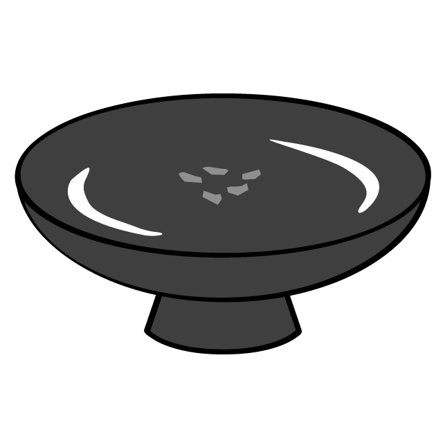 盃｜結婚式｜三三九度｜御神酒 - シンプル / クリップアート / アイコン / イラスト / 無料 / 白黒 / 二色 / PNG形式：背景透明