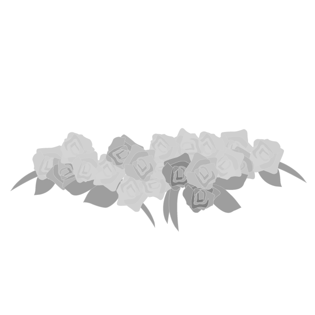 花束｜バラ｜お祝い｜記念日 - シンプル / クリップアート / アイコン / イラスト / 無料 / 白黒 / 二色 / PNG形式：背景透明