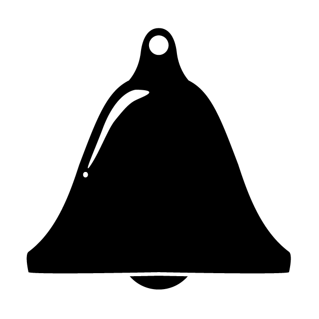 鐘｜ベル｜シンボル｜マーク - シンプル / クリップアート / アイコン / イラスト / 無料 / 白黒 / 二色 / PNG形式：背景透明