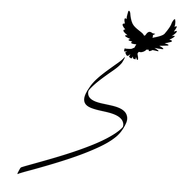 鳩｜飛び立つ - シンプル / クリップアート / アイコン / イラスト / 無料 / 白黒 / 二色 / PNG形式：背景透明