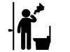 Smoking at breaks | Favorite cigarettes | Cigarettes in private rooms-Free pictograms | Black and white illustrations