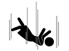 足を滑らせて転落する女性 | 事故がおきる | 注意 - 無料ピクトグラム｜白黒イラスト