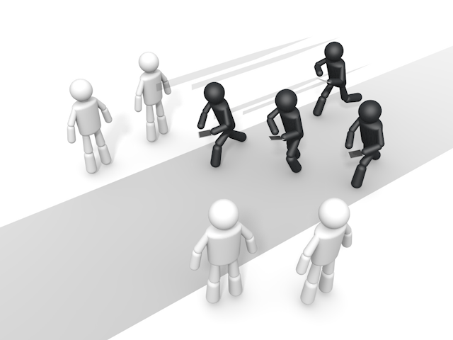 いらずら / 罠にはめる / 悪巧み - シンプル人物イラスト/人クリップアート/アイコン/黒色/ピクトグラム