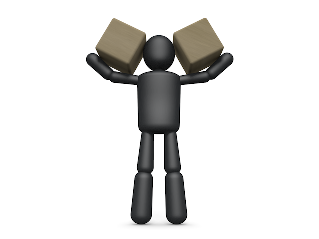 ビジネス / 立て看板 / 目 - シンプル人物イラスト/人クリップアート/アイコン/黒色/ピクトグラム