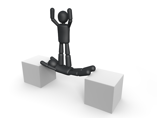 達成感 / 成功 / 優勝 - シンプル人物イラスト/人クリップアート/アイコン/黒色/ピクトグラム