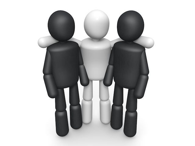 絵言葉 / ピクトサイン / 記号 - シンプル人物イラスト/人クリップアート/アイコン/黒色/ピクトグラム