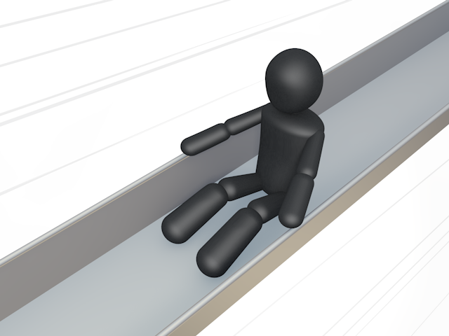 危険 / ベクター / 歩き - シンプル人物イラスト/人クリップアート/アイコン/黒色/ピクトグラム