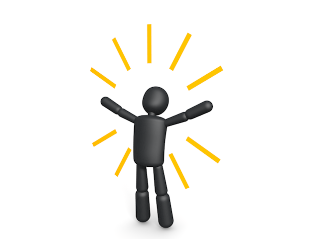 書類 / ファイル / フォルダ - シンプル人物イラスト/人クリップアート/アイコン/黒色/ピクトグラム