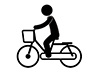 Bicycle-Free Pictogram | Black and White Illustration