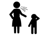 Scolding Children-Free Pictograms | Black and White Illustrations