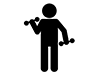 Train Your Body-Free Pictograms | Black and White Illustrations