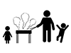 BBQ-Free pictograms | Black and white illustrations