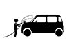Car wash-free pictogram | black and white illustration