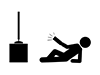 Watch TV-Free Pictograms | Black and White Illustrations