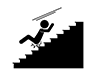 Stairs / Falling-Free Pictograms | Black and White Illustrations