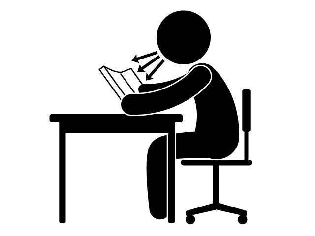 速読 | 読書 | 本 | 趣味・興味 - シンプル / クリップアート / アイコン / イラスト / 無料 / 白黒 / 二色 / PNG形式：背景透明