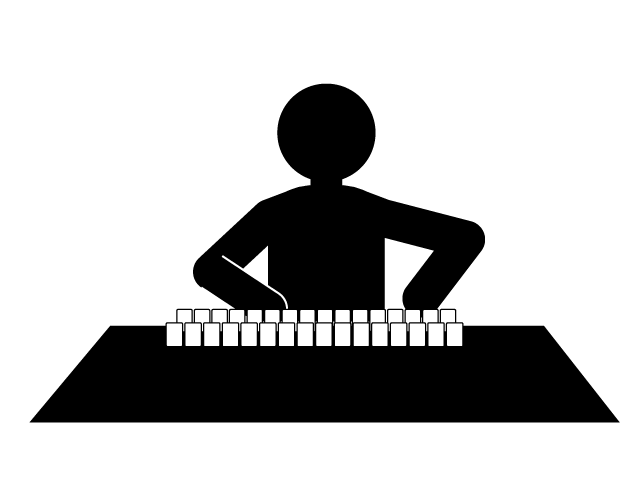 麻雀 | マージャン | ゲーム | 趣味・興味 - シンプル / クリップアート / アイコン / イラスト / 無料 / 白黒 / 二色 / PNG形式：背景透明