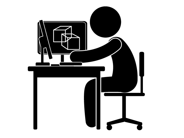 3DCG | グラフィック | 映像 | 趣味・興味 - シンプル / クリップアート / アイコン / イラスト / 無料 / 白黒 / 二色 / PNG形式：背景透明