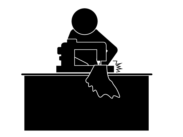 ミシン | 裁縫 | 縫い物 | 趣味・興味 - シンプル / クリップアート / アイコン / イラスト / 無料 / 白黒 / 二色 / PNG形式：背景透明