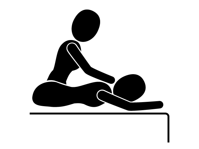 美容 | 健康 | マッサージ | 趣味・興味 - シンプル / クリップアート / アイコン / イラスト / 無料 / 白黒 / 二色 / PNG形式：背景透明