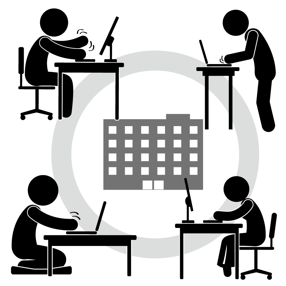 リラックス/自由に働く/現代 - 挿絵/クリップアート/フリー/写真/アイコン/白黒/シンプル