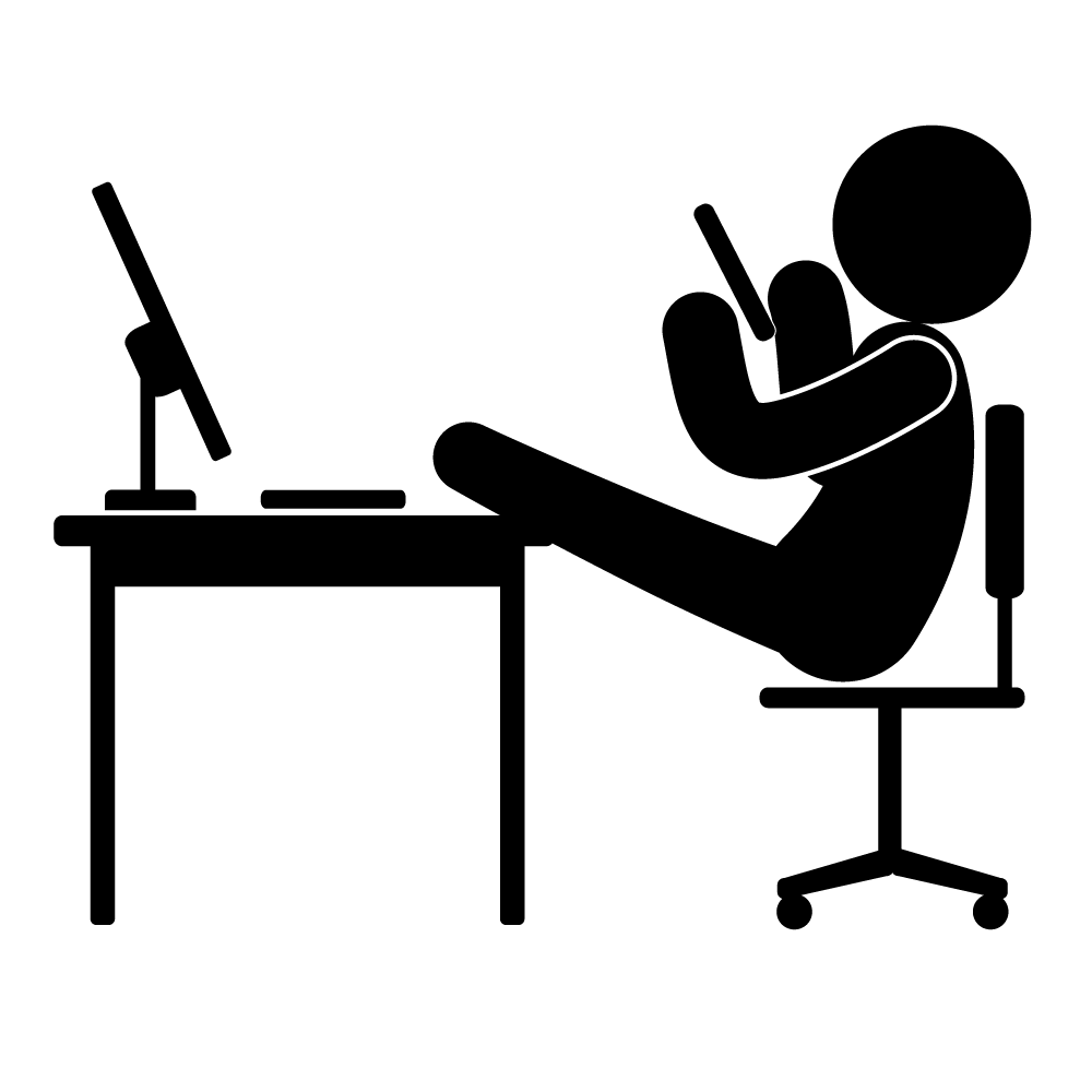 通勤時間/ストレスフリー/上司 - 挿絵/クリップアート/フリー/写真/アイコン/白黒/シンプル