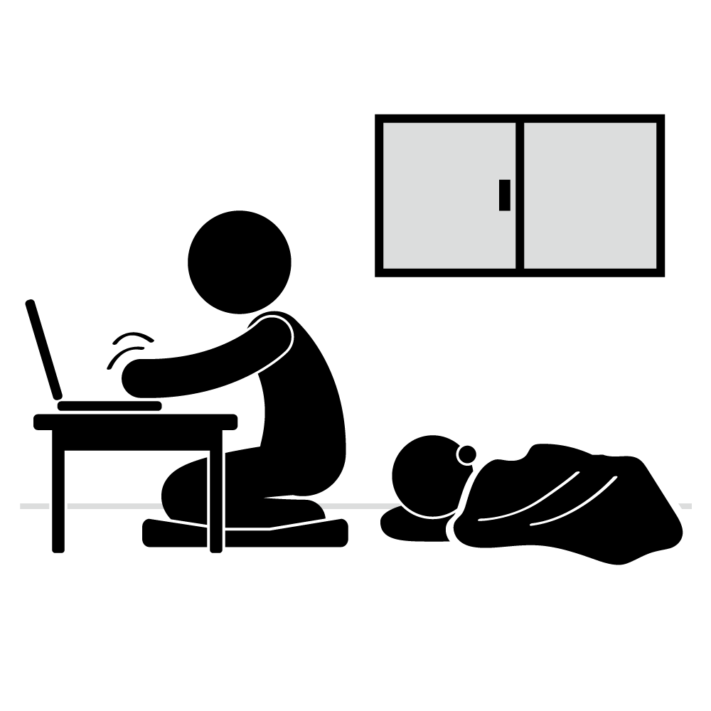 オンライン/遠方/個人 - 挿絵/クリップアート/フリー/写真/アイコン/白黒/シンプル