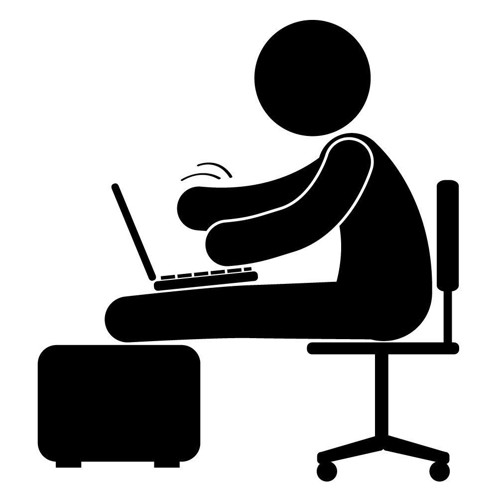 デスクトップ/会社/通勤 - 挿絵/クリップアート/フリー/写真/アイコン/白黒/シンプル