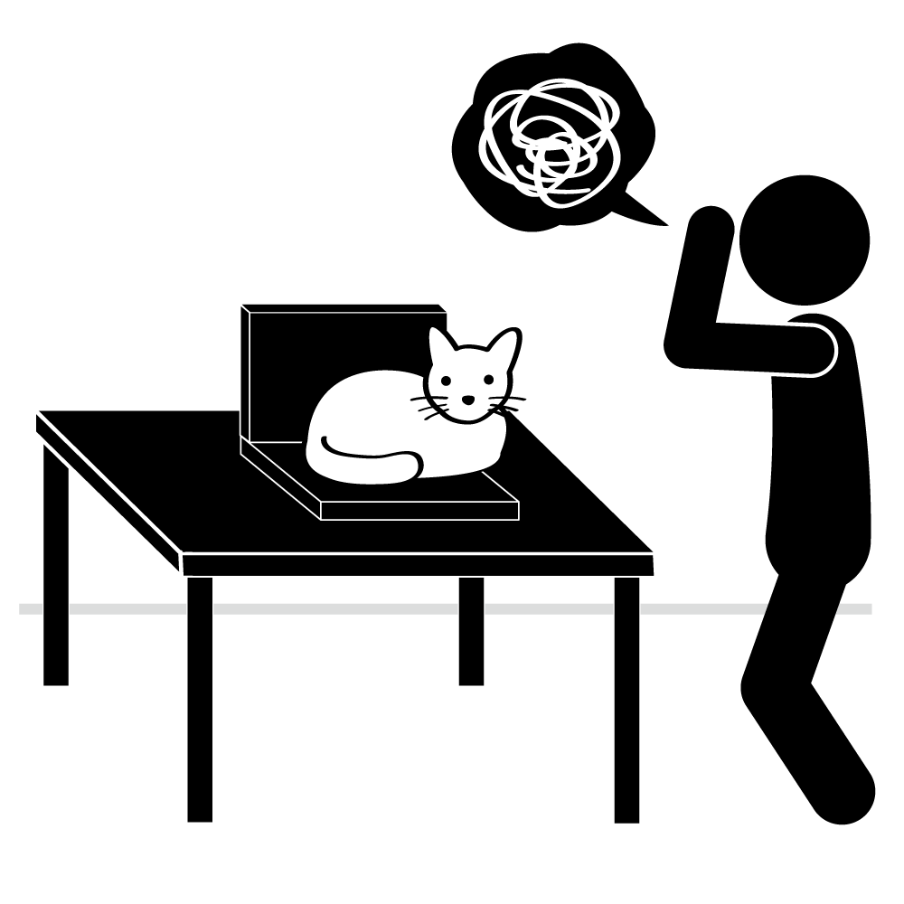 コミュニケーション/残業/サボる - 挿絵/クリップアート/フリー/写真/アイコン/白黒/シンプル