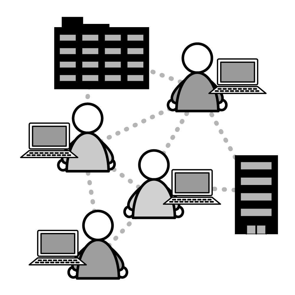 監視の目/自由な働き/フリータイム - 挿絵/クリップアート/フリー/写真/アイコン/白黒/シンプル