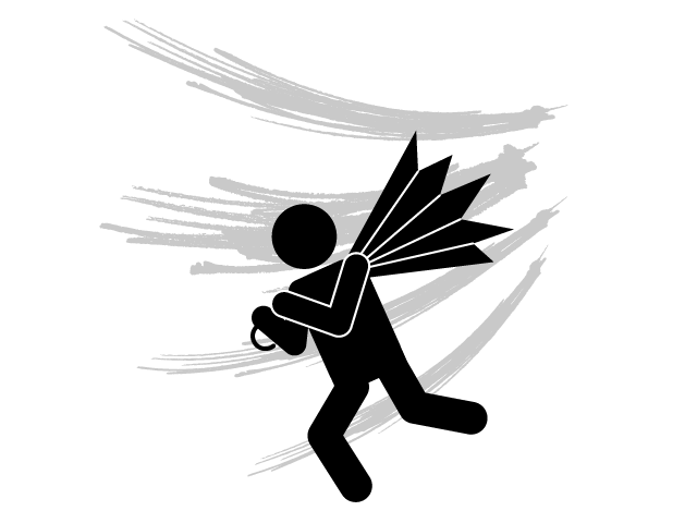 強風 | 天気 - シンプル / クリップアート / アイコン / イラスト / 無料 / 白黒 / 二色 / PNG形式：背景透明