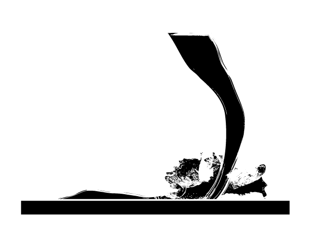 自然災害 | 竜巻 - シンプル / クリップアート / アイコン / イラスト / 無料 / 白黒 / 二色 / PNG形式：背景透明