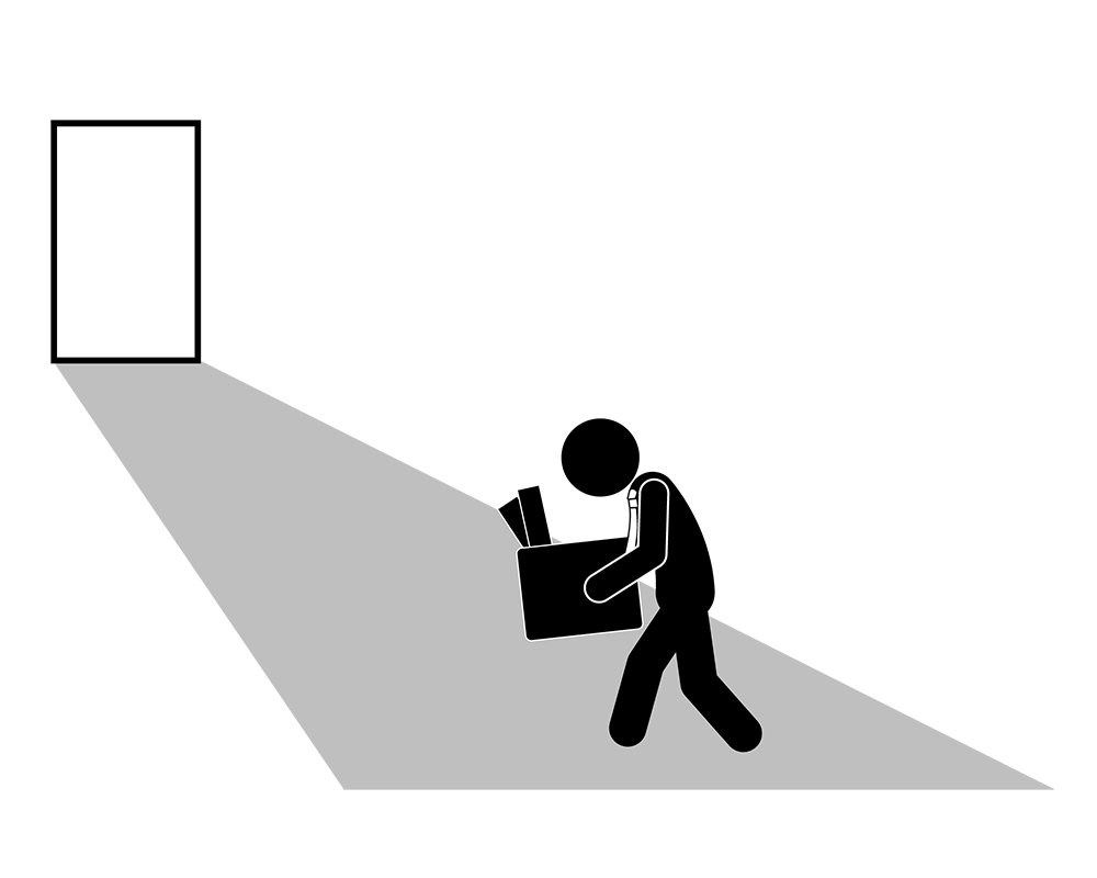 使い捨てように労働者を使う。面接の結果。 - 挿絵/クリップアート/フリー/写真/アイコン/白黒/シンプル